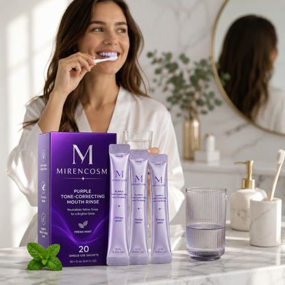 Purple Mouthwash - Sachets 20 Pack - Peroxide-Free - Alcohol Free - Vegan Mint